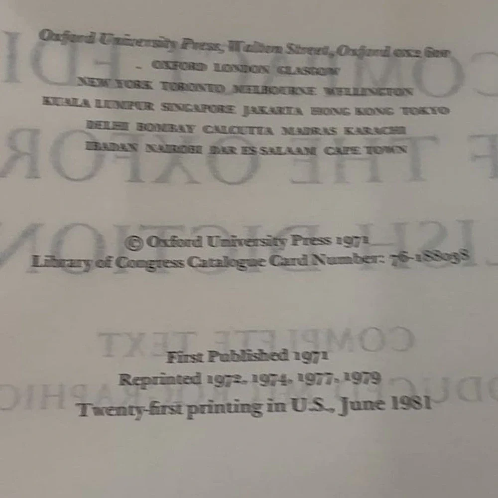 The Compact Edition of the Oxford English Dictionary 2-Volume Set with Slipcase